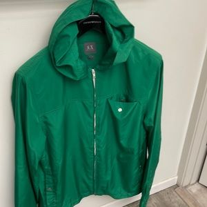 Mens Vintage 1990s A/X Kelly green Windbreaker M